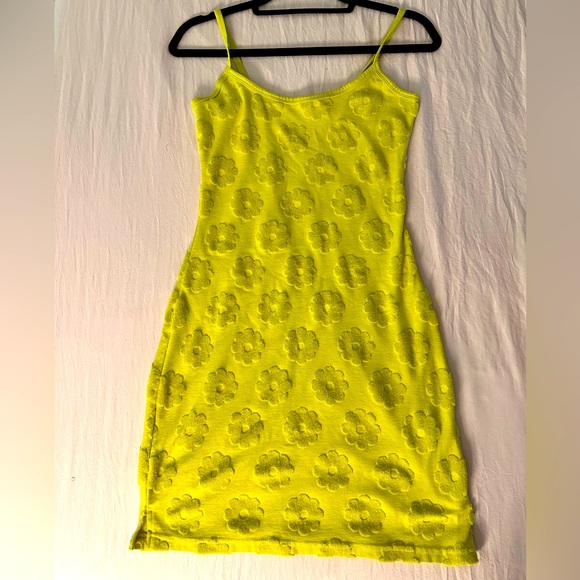 Bright green Floral Dress - Size Medium - Picture 1 of 2